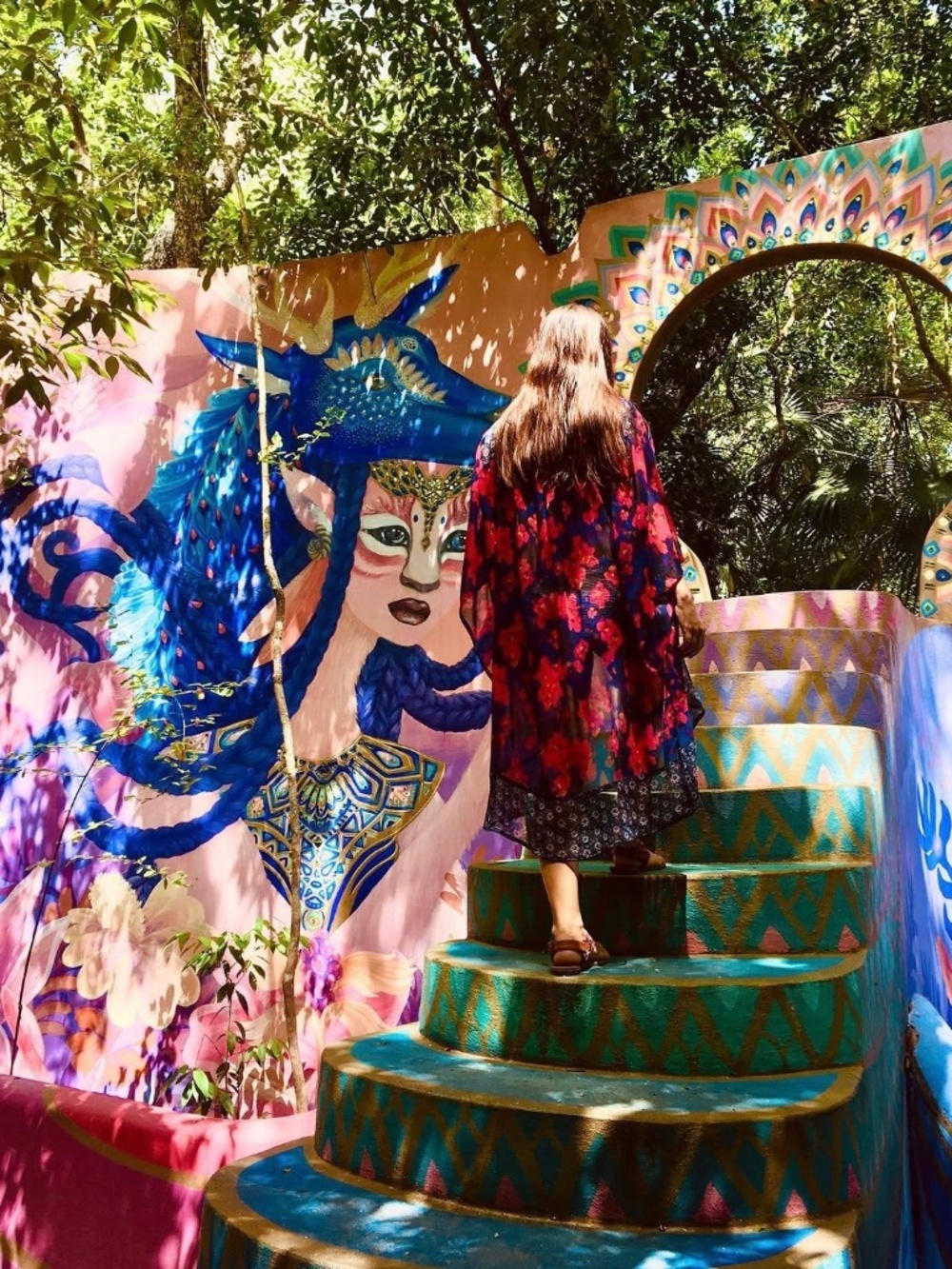 Boho chic mixed print kimono